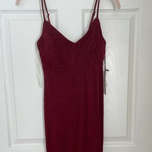 Spaghetti strap dress. Burgundy. Size small. New with tags